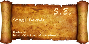 Stagl Bernát névjegykártya